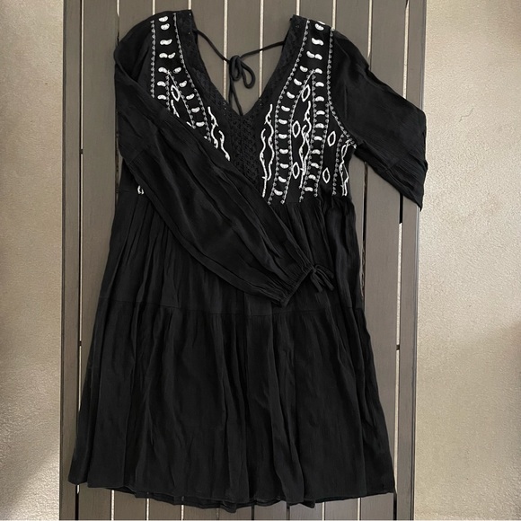 NWT TRUE CRAFT PUFF SLEEVE PEASANT TUNIC SWING MINI DRESS!! - Picture 1 of 14